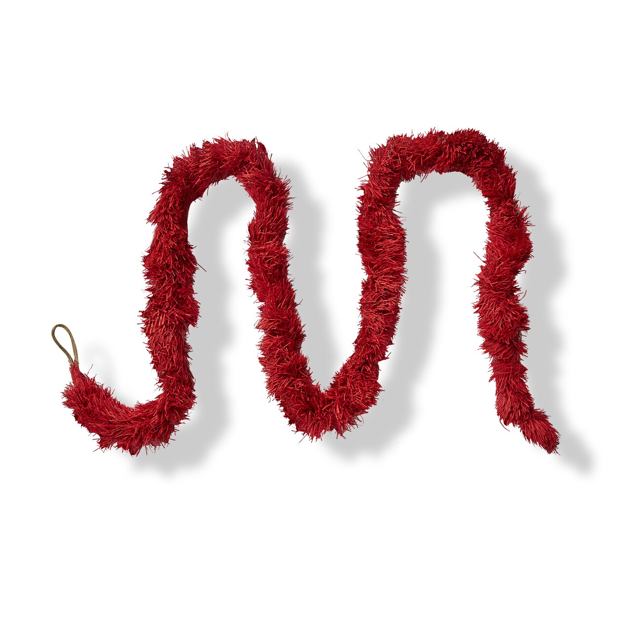 Red Fringe Paper Garland for Holiday Decor - Decorative Wall Banners for Christmas - 3" H x 97" L x 3" W